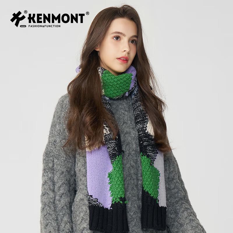 Kenmont Autumn/Winter Soft Wool Blend Knit Scarf 30 x 180 cm