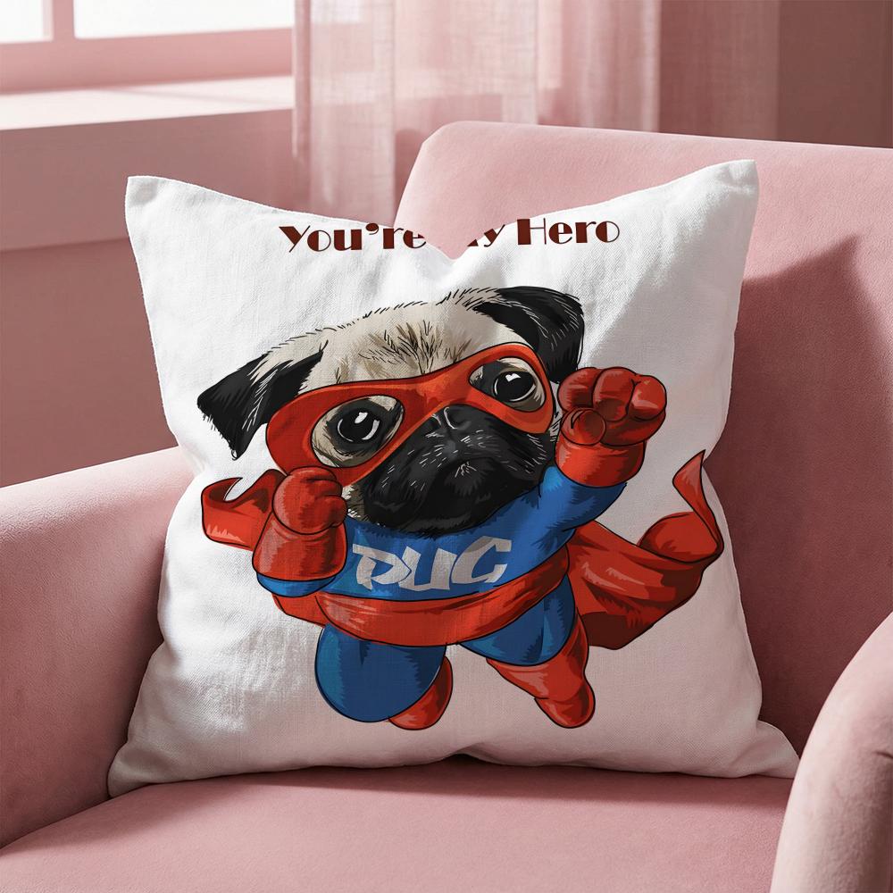 F-Französische Bulldogge PET Kissenbezug Mehrzweck-Kissenbezug für Zuhause & Auto - Wendbar, Weich & Strapazierfähig für den täglichen Gebrauch