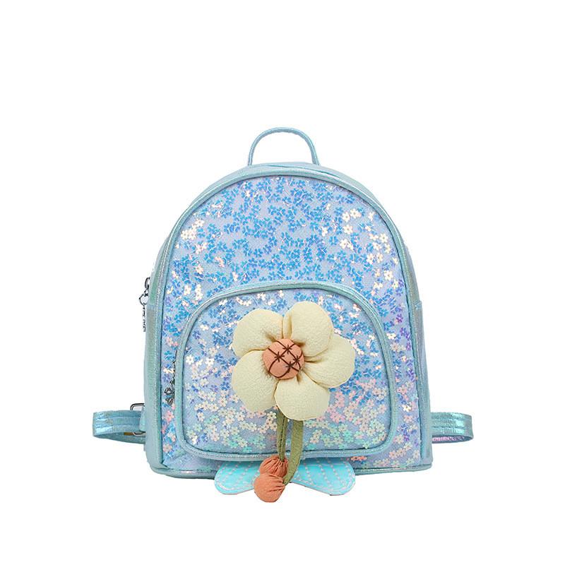 Cute Colorful Sequin Flower Girls Backpack For Kindergarten And Travel Activities