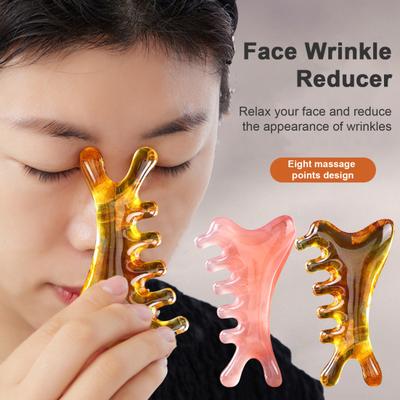 4-in-1-Kopfhautmassagekamm, breite Zahnkämme, Gua Sha-Werkzeug aus Harz für die Kopf-Gesichtstherapie, Akupressur und Meridianstimulation