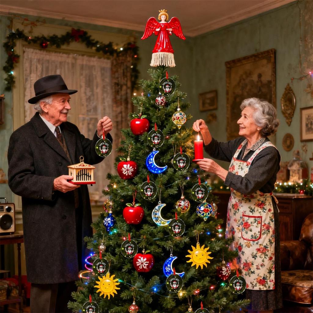 Circular Christmas Decorations Christmas Pendants