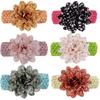 30/50pcs Small Middle Large Dog Bowties Pet Dog Chiffon Flowers Bowtie with Elastic Band Collar Girl Boy Dog Grooming Product