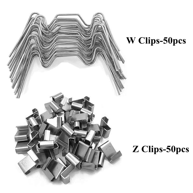 

100Pcs Greenhouse Glass Clamps Stainless Steel Clips Greenhouse Glass Window Pane Glazing Z & W Stainless Steel Fixing Clip