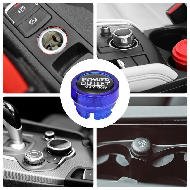 Auto Vehicle Tuning Cigarette Lighter Cover Decorations Interior Accessories Car Lighter Dust Cover Universal Socket Plug Cover