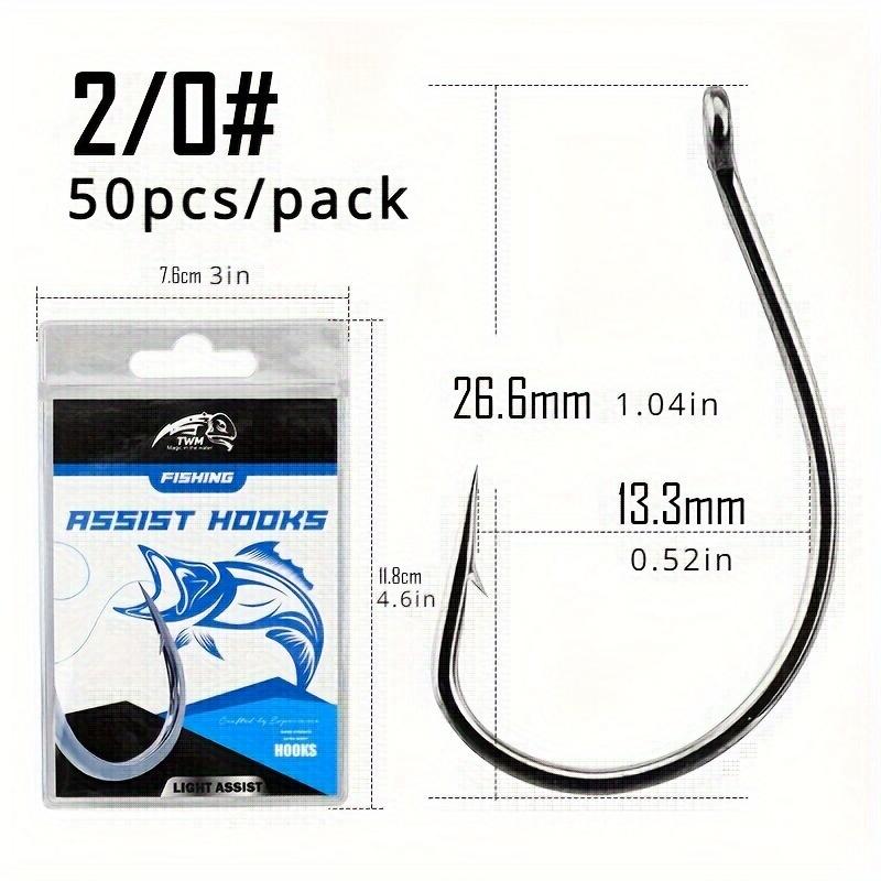 50pcs 8003 Wacky Hooks, Soft Bait Hooks, Barbed Fishing Hook For Drop Shot Rig