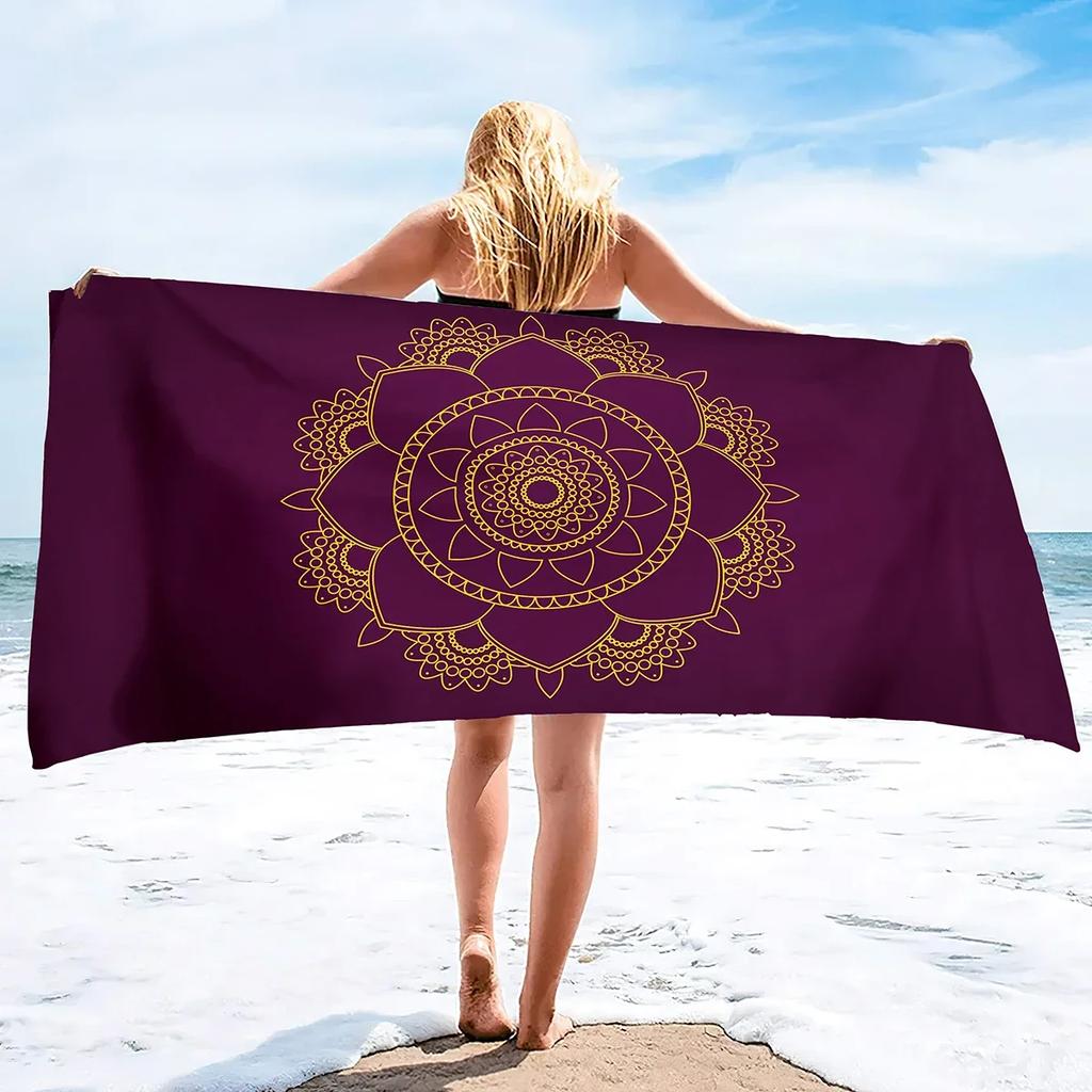 Oversized Microfiber Beach Towel,Quick Dry Sandproof Compact, Beach Gear Stuff Travel Lighterweight Towels for Camping Picnic