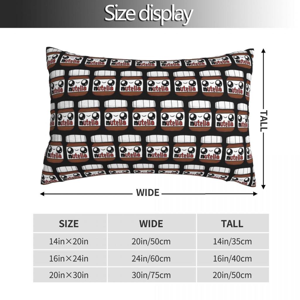 Nutella Cutie Rectangle Pillowcase Cushion Cover Decor Bedroom Bed Home Comfort Throw Pillow