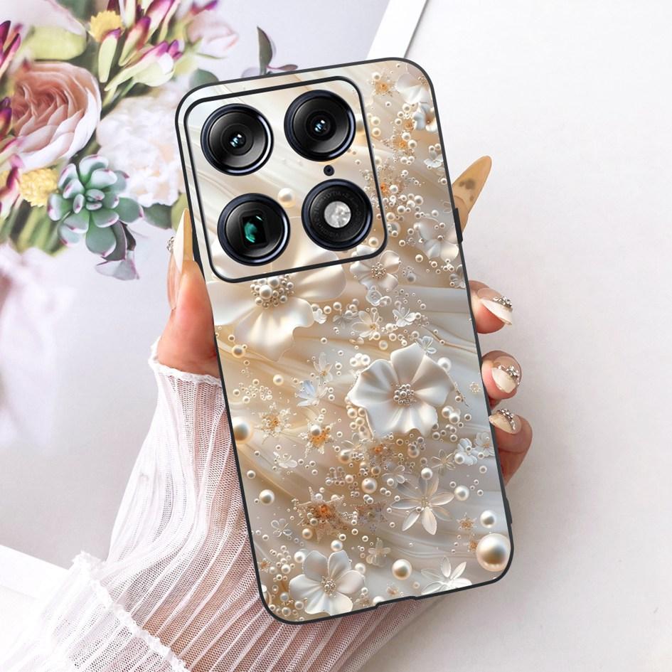 For Motorola Signature 2026 Case Popular Flower Marble Painted Cover Soft Silicone Black Phone Shell For Moto X70 Air Pro Fundas