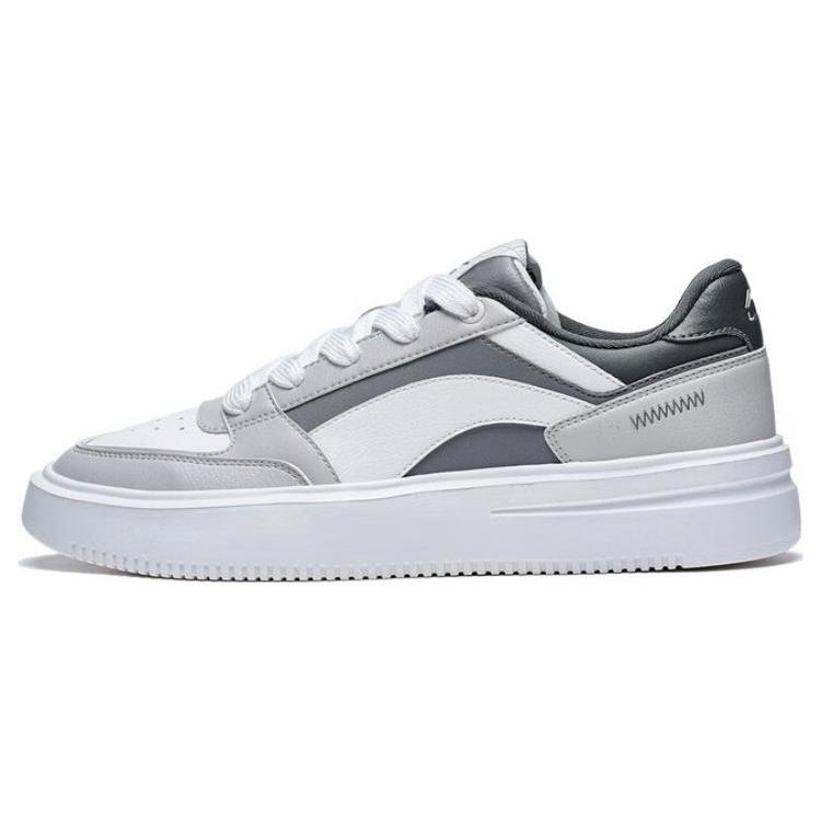 

Li Ning Starlight Slip Resistant Abrasion Resistant Low top Skateboard Shoes Men s Gray White AGCT139-1 45
