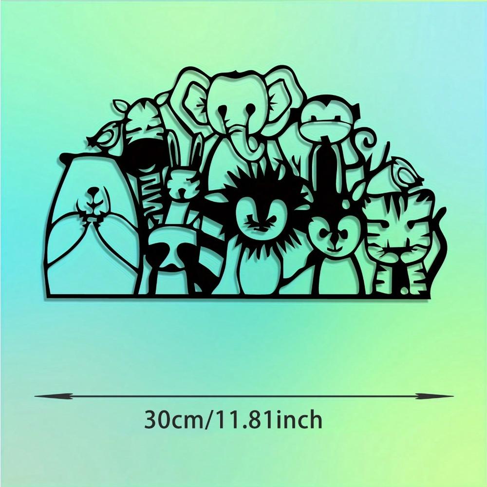 Jungle Animal Metal Wall Art Decor Colorful Wildlife TY9815-01