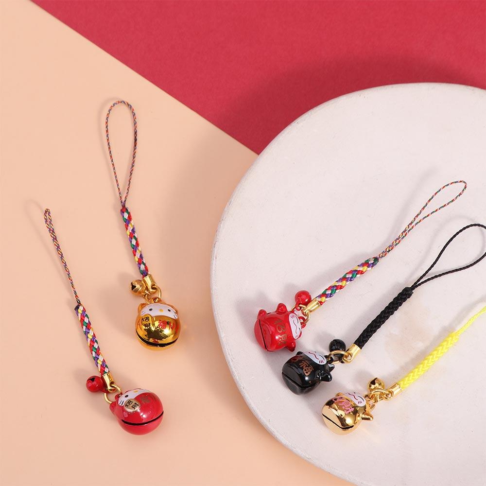 

Металлическая цепочка для телефона Maneki Neko Lucky Cat Fortune Cat Брелок для телефона Lucky Cat Charms Bag Charms Black-Style B