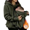 Women's Winter Warm Fleece Maternity Coat Full Zip Baby Wearing Jacket Pregnancy Clothing