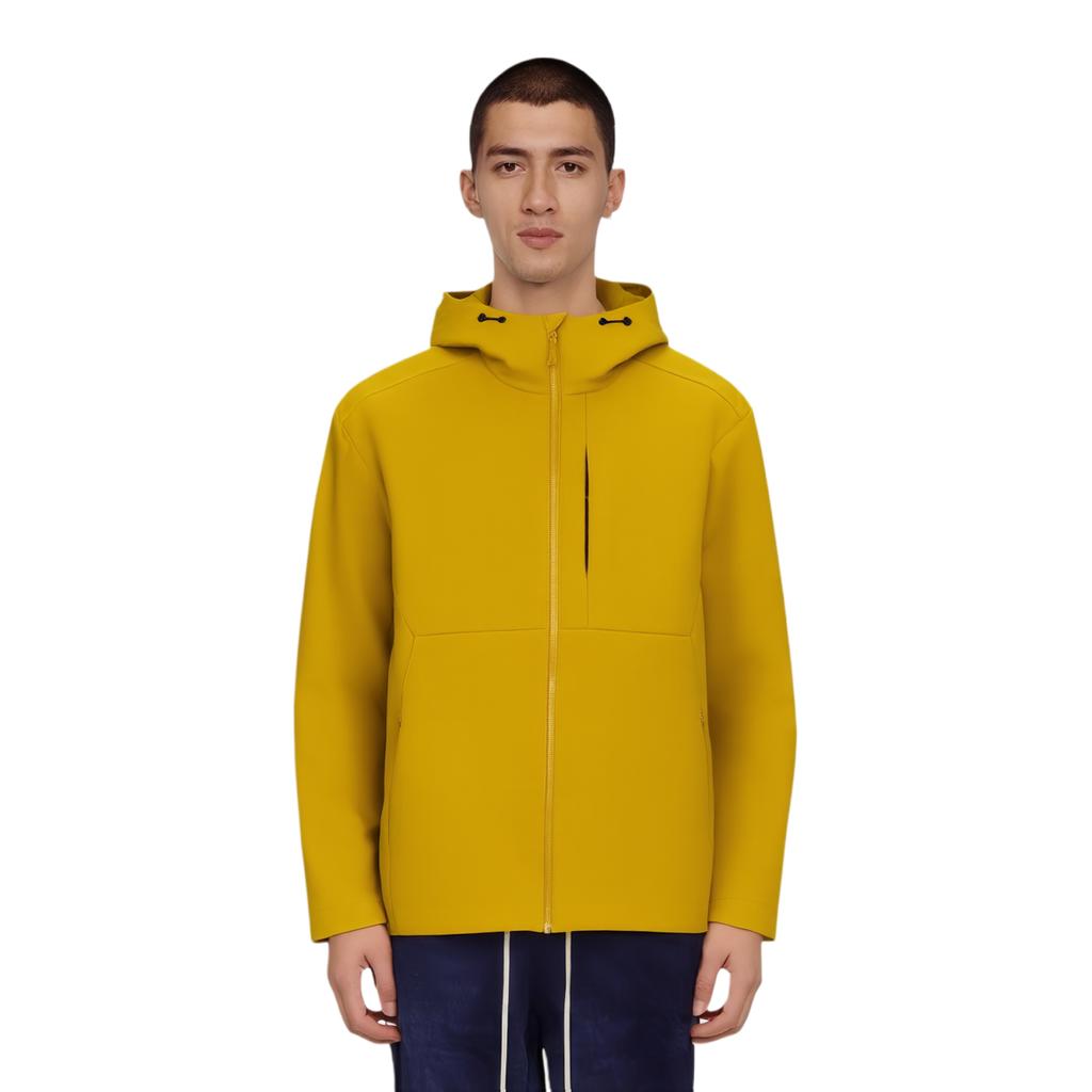 Anta Champion Outdoor Series Solid Color Zipper Hooded Comfortable Breathable Fleece Warm Sports Jacket Men jackets Bright-Yellow 152510620-1
