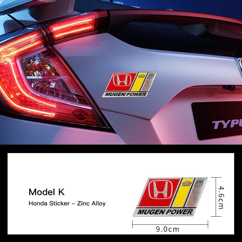 Car Logo Aluminum Label Stickers Decorative Accessories For Honda Civic Fit Accord City Vezel CR-V S660 Odyssey HR-V Insight EC5