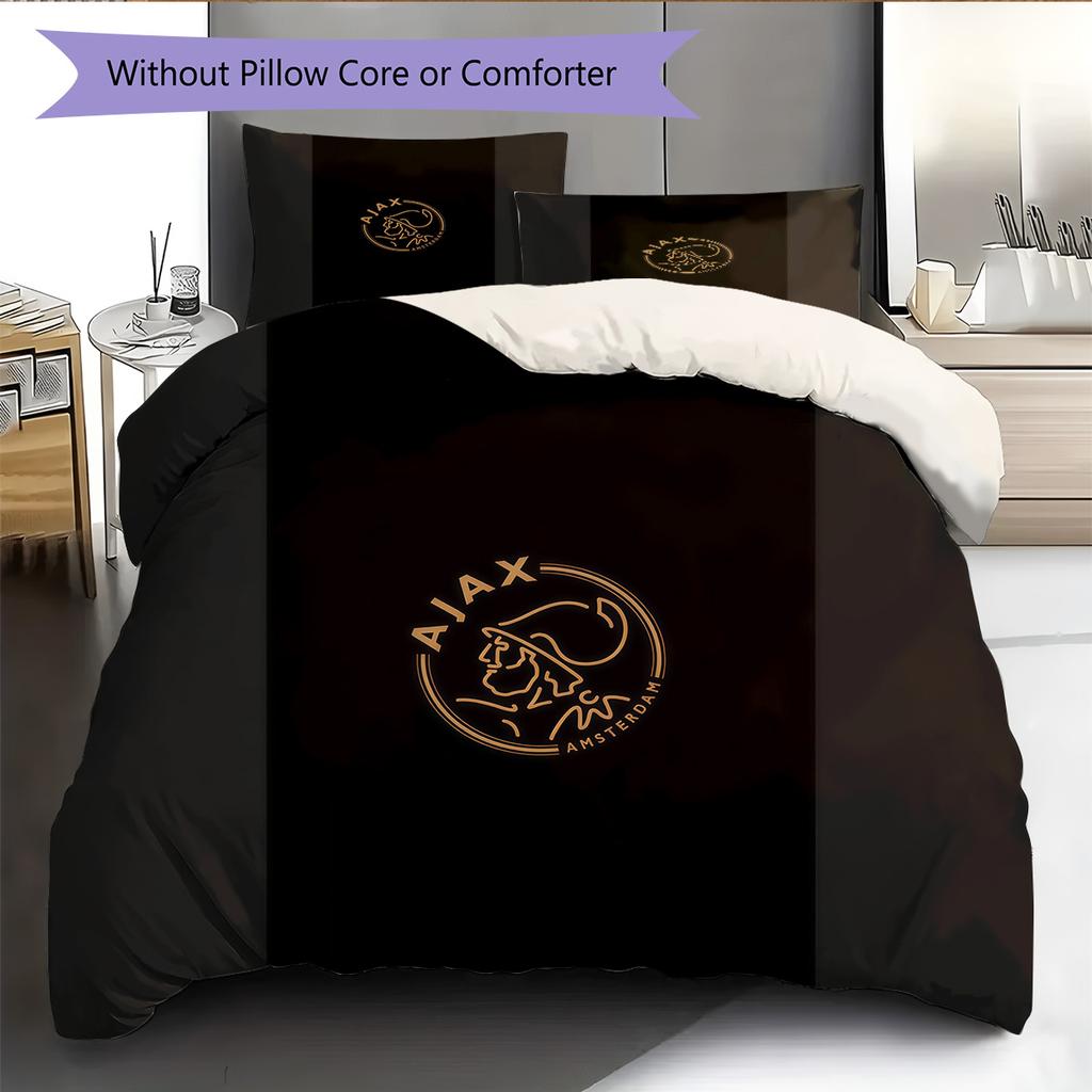 AFC Ajax Pattern Bedding Quilt Set  Home Decoration  Gift (1 * Duvet Cover + 2 * Pillowcase  Without Core)