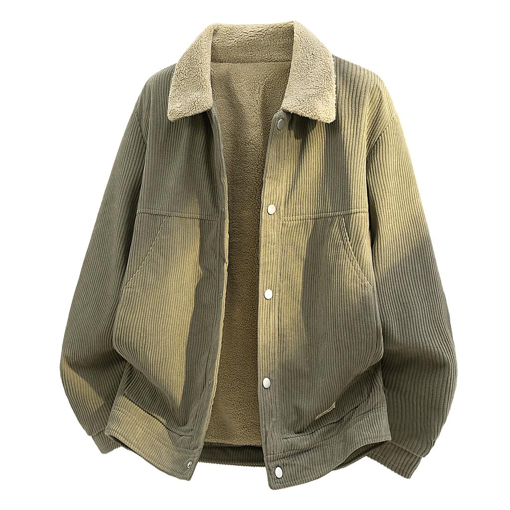 Casual Jackets, Outdoor Workwear, Lapel Jackets, Men's Lapel Corduroy Jackets, Cotton Coats