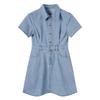 TonLion Women's Lapel Denim Dress