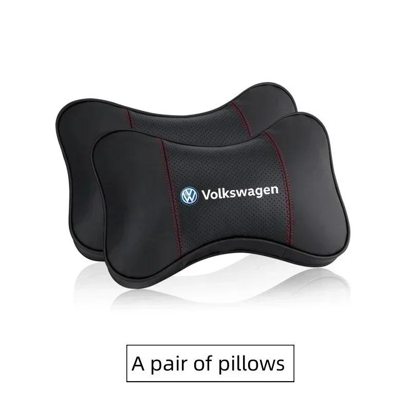 Car Seat Neck Pillow Headrest Rest Protection Shoulder Pad For Volkswagen VW GOLF 4 5 6 Polo Passat B5 B7 Touareg Bora Tiguan