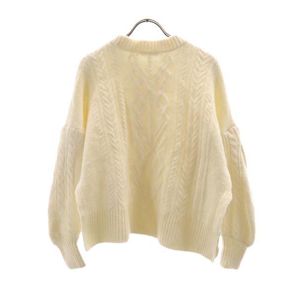 LE PHIL wool Long sleeve Fisherman knit 1 White system Women Used