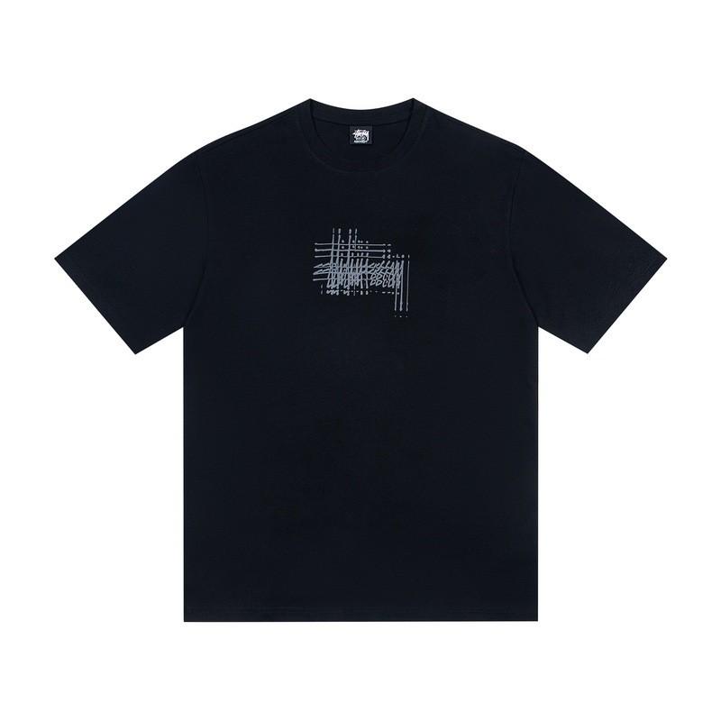 Camiseta de Algodón Unisex de Corte Holgado con Estampado de Letras Camiseta Casual de Manga Corta para Adolescentes y Adultos