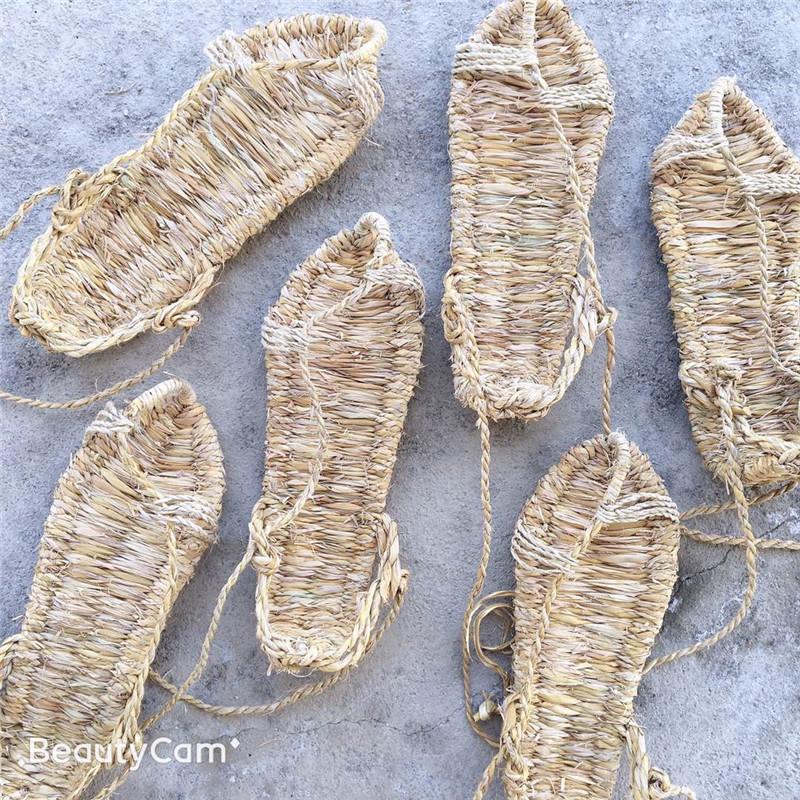 Fashion Luxury New Handmade Woven Grass Sandals for Men's Summer Retro Sandals for Women's Rattan Grass Casual Comfortable Sandals
