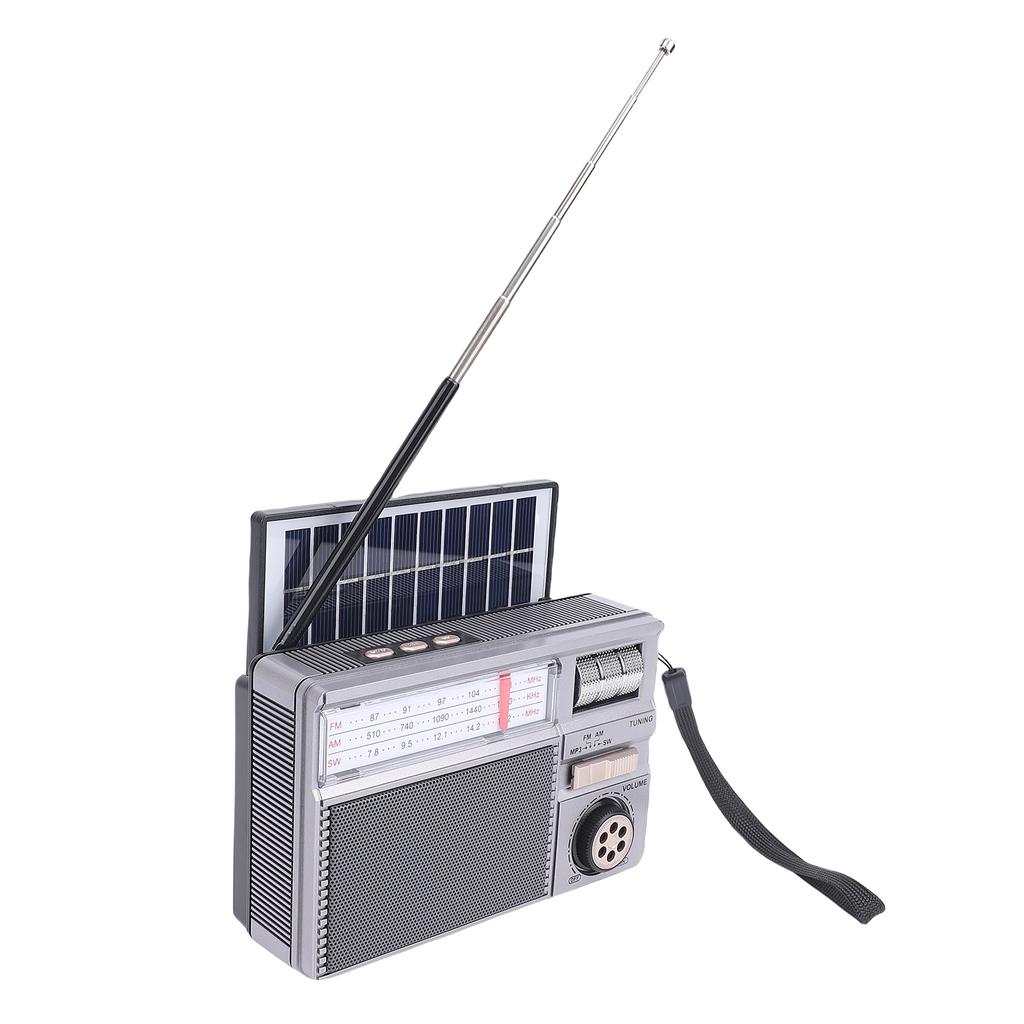   Solar Radio Portable AM FM SW Radio Support Rechargble Battery and Solar Panels Power Supply for Camping Outdoor Activities
