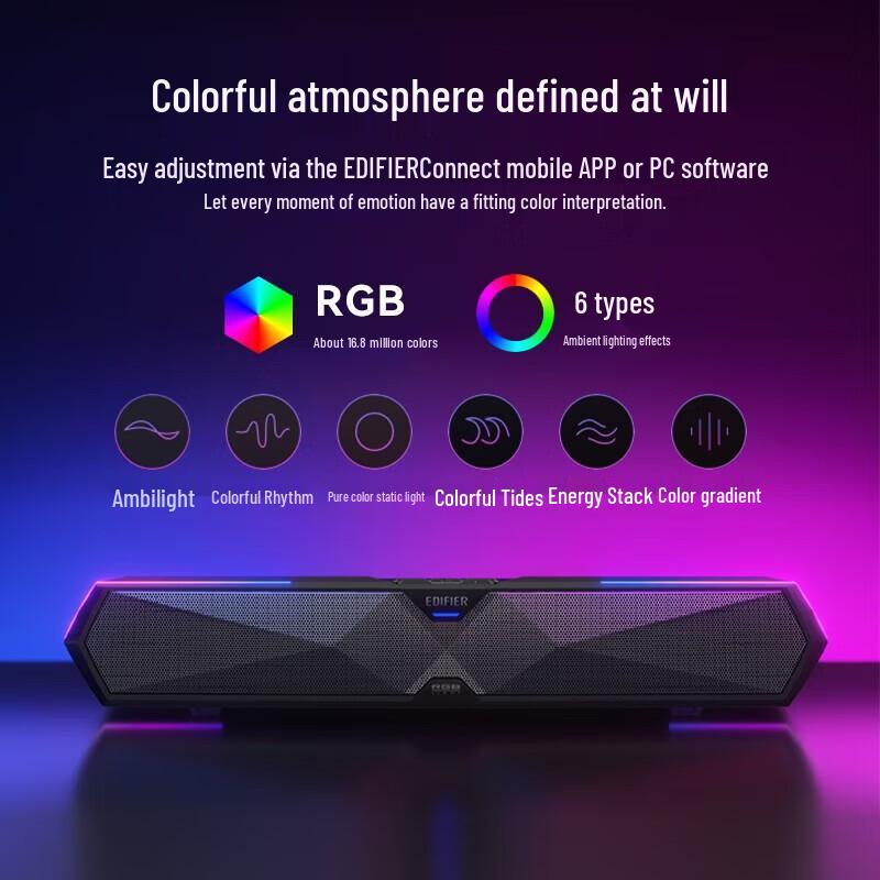 Edifier M30 Plus RGB Gaming Desktop Speakers CN plug (adapter included) (CN version)