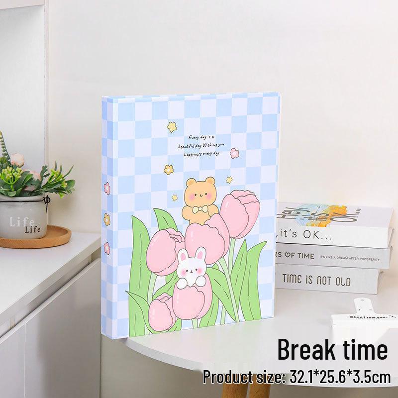 Cartoon Cover A4 Loose-leaf Folder: Photo & Document Holder with Detachable Shell
