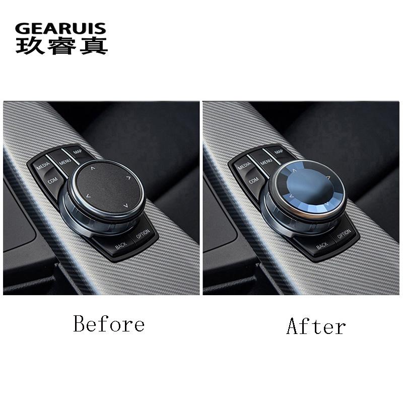 Car Center control crystal Multimedia Button switch Knob Sticker For BMW 3 4 5 6 7 Series gt F34 F30 f10 f18 f11 f12 f13 f01