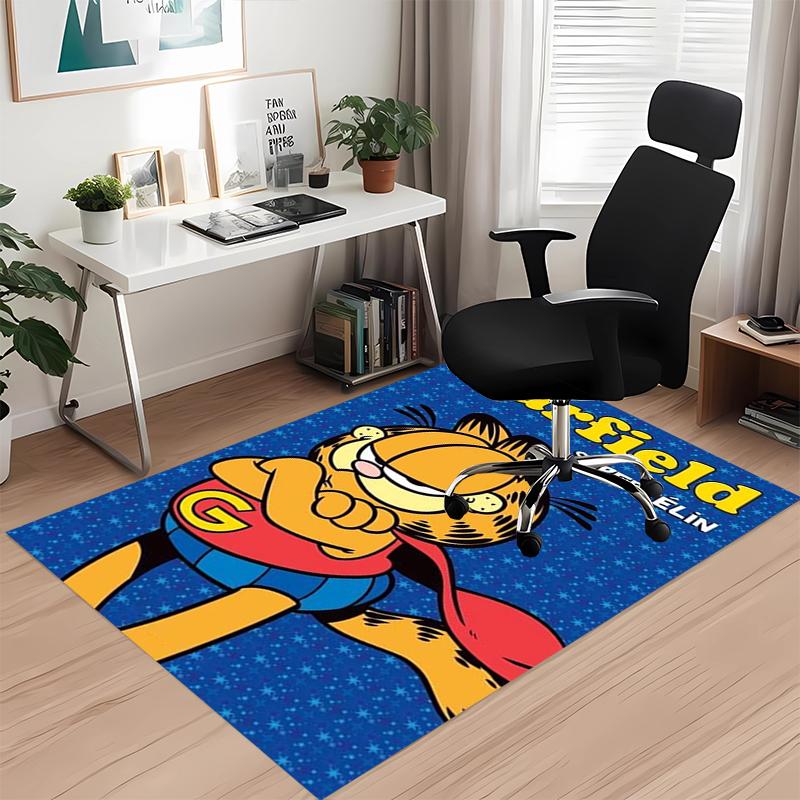 Garfield Printed Carpet, for Office Chair Living Room Bedroom Kitchen Room Decor Gifts.