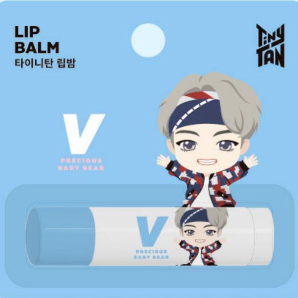 Monami TinyTAN BTS Lip Balm Flavor Moisturizing Lip Care 4g, V -Unscented