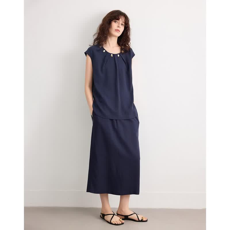 Demana Linen Lyocell Blend Two-Piece Set