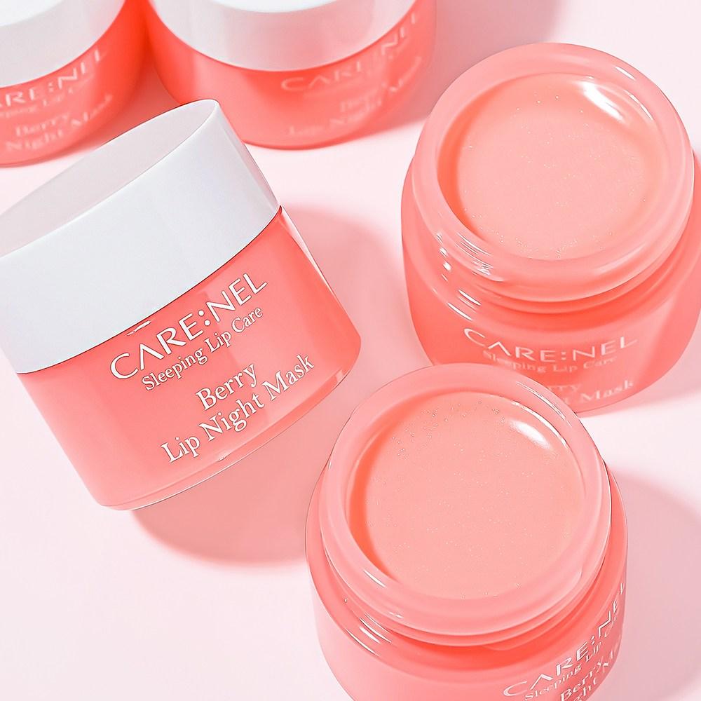 Care:nel Berry Lip Night Mask Lip Balm, 1 Pack, 3 Pieces