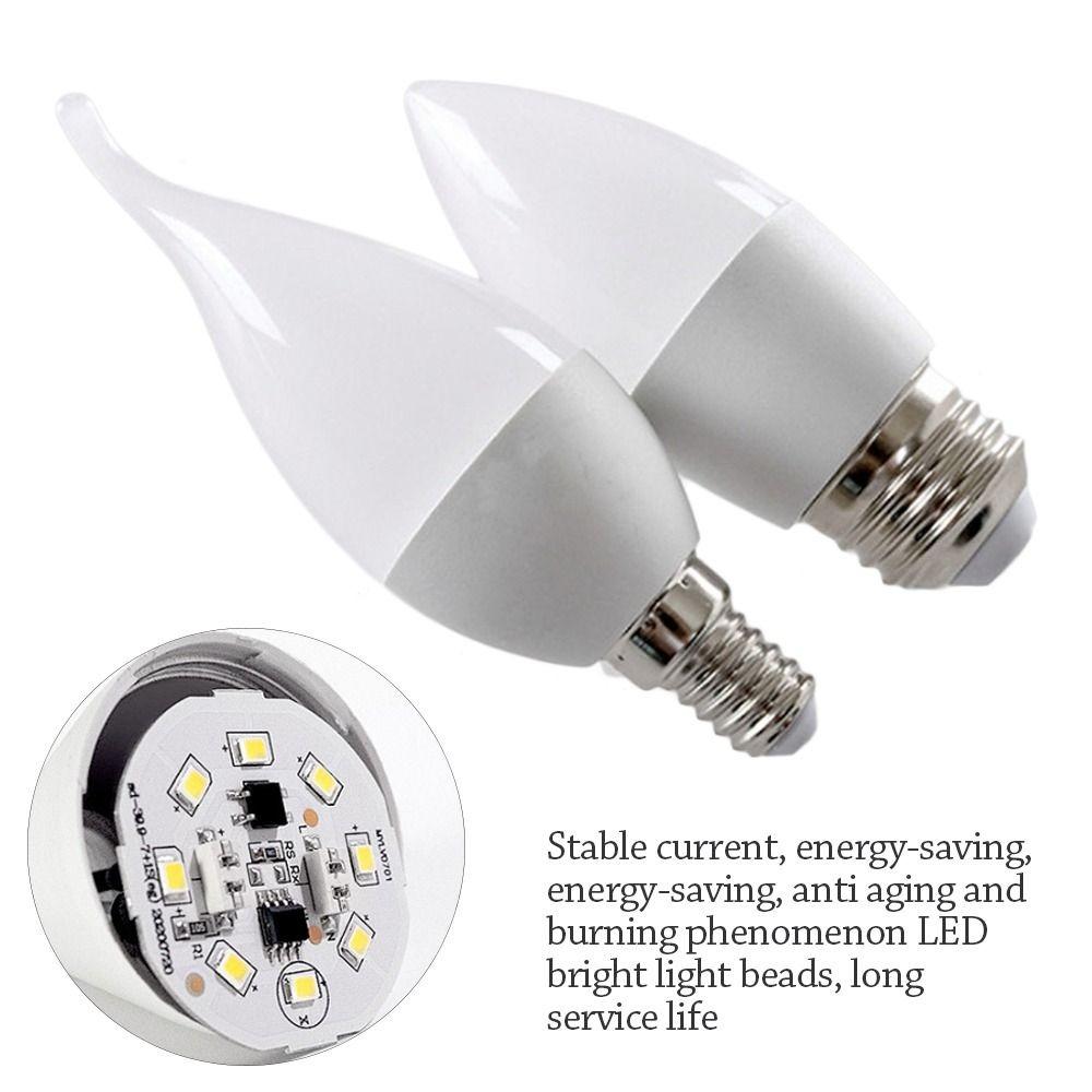 E14 Led Candle Bulbs 220V Led Chandelier Candle Light Hot Bulb White Lamp  Home Decoration