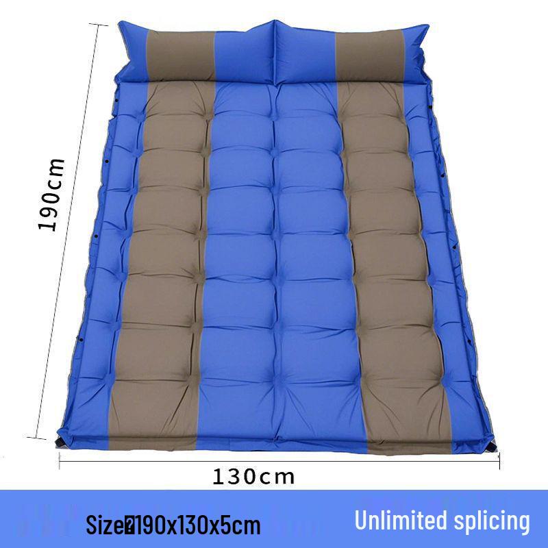 Single Outdoor Inflatable Sleeping Pad - Waterproof, Thickened Mat for Beach, Picnic, Tent, or Lunch Breaks