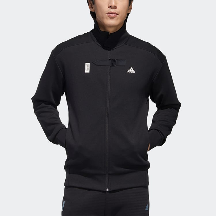 adidas Jackets Men's Black Stand Collar Moderate Other GM4455
