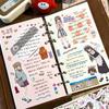 AGUGU Girl's Die-cut Glitter Campus Graffiti Tape Sticker Roll