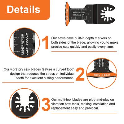 50 PCS Oscillating Saw Blades for Wood Hard Material Metal Multi Tool Blades Kit Oscillating Tool Blade for Bosch Dremel Fein