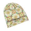2D Flat Printing Brocade Mandala Adult Fashion Beanie That Transitions Effortlessly from Morning Commutes To Evening Walks While Maintaining a Clean U