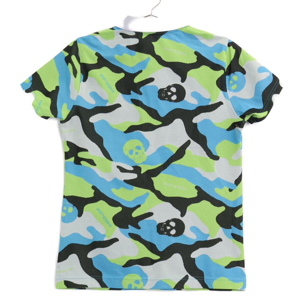 MARK&LONA MLW-1B-AP30 Blue Skull Camouflage Polo Shirt tops 40 BlueUsed