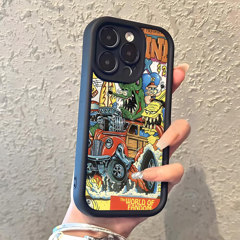 Rat Fink Phone Case For IPhone 17 Pro Max 16 15 14 Pro Max IPhone 13 Pro Max 11 Plus Silicone Cover