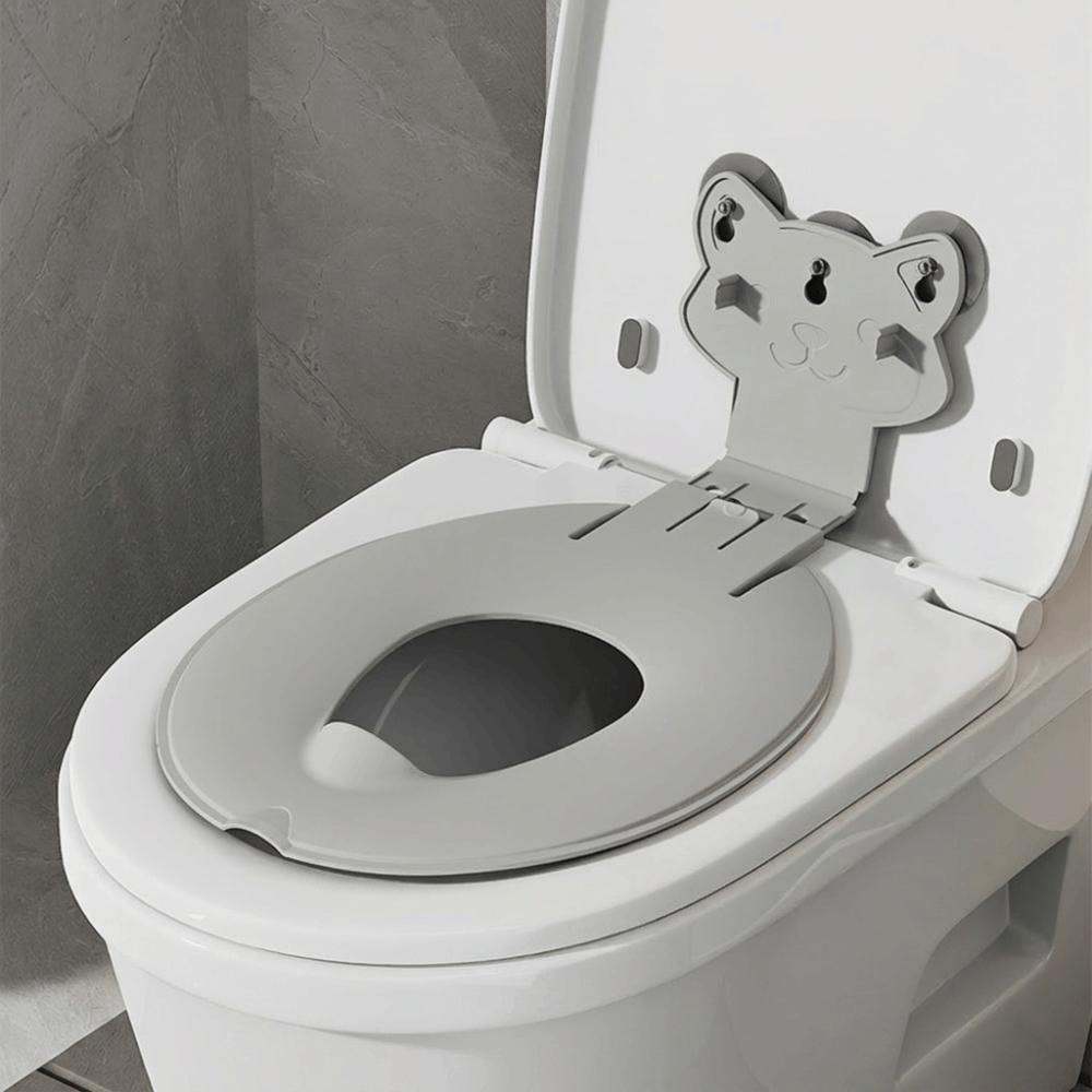Adjustable Folding Potty Seat Suction Cup Fixation Toilet Seat Cushion Ring Unisex