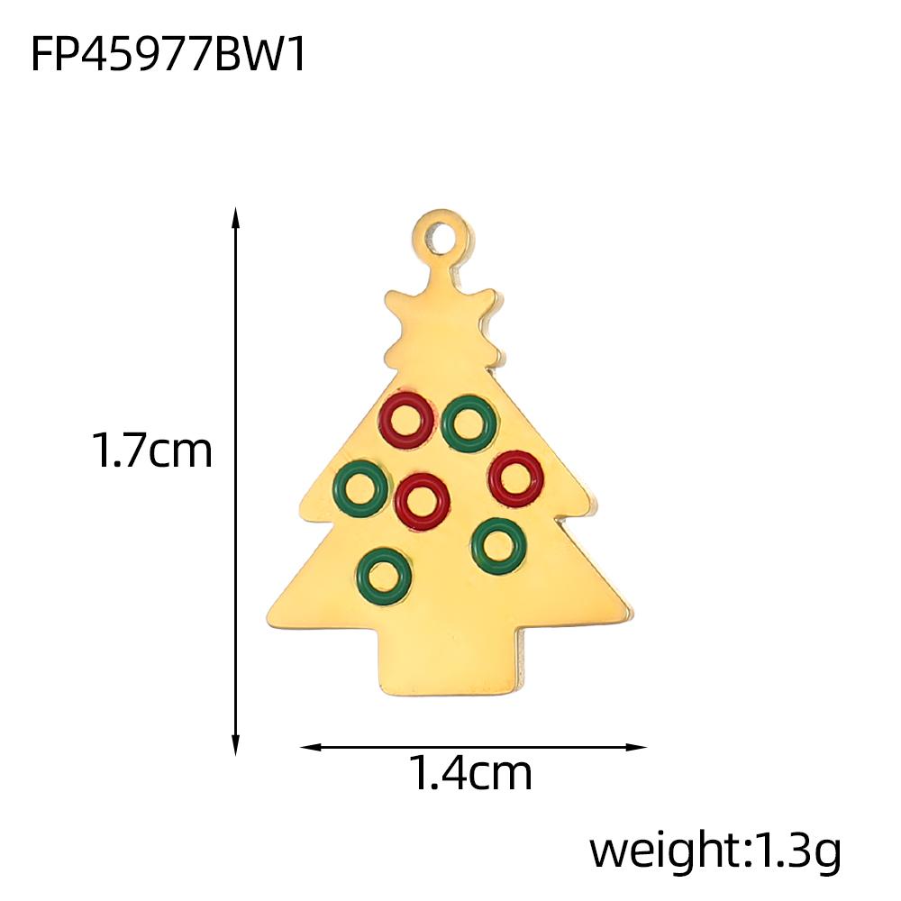 CARLIDANA Unique Diy Jewelry Charms Accessories Tree Santa Claus Enamel Christmas Charms for Bracelet Necklaces Waterproof