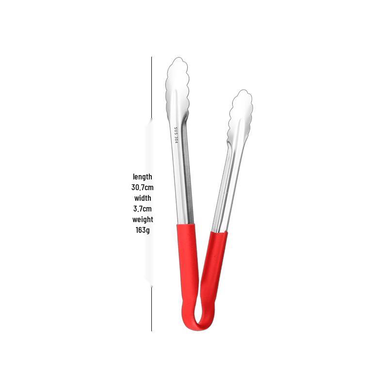 Ruhan 304 Stainless Steel Anti-Scald Food Tongs Set