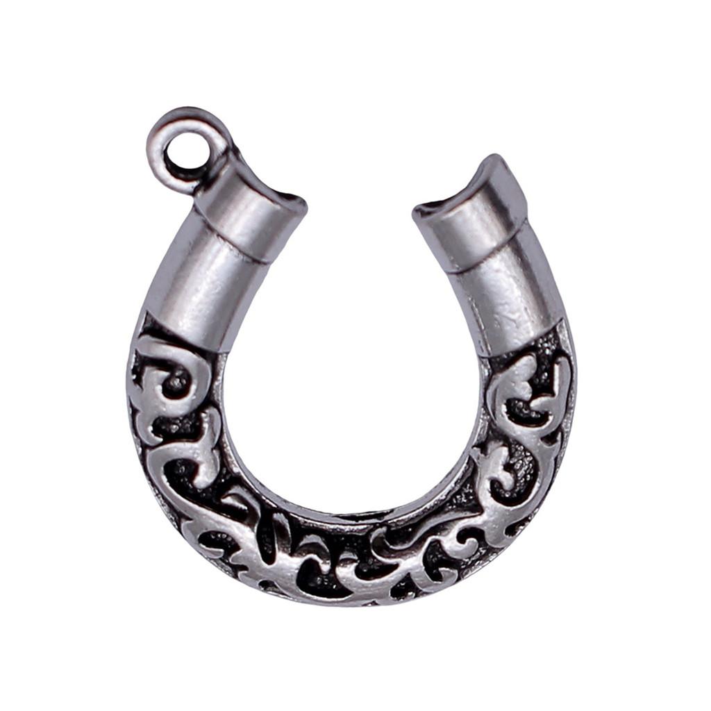 Vintage Horseshoe Charms Alloy Metal Pendants For DIY Jewelry Lucky Themed Accessories