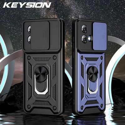 KEYSION Custodia antiurto per Motorola MOTO G84 5G G54 Slide Camera Lens Anello di protezione Custodia Cover per telefono per MOTO Edge 40 Neo 5G