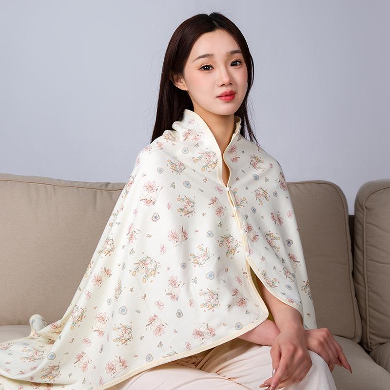 Extra großer weicher Plüsch-Postpartum-Schal: Hautfreundlicher Schulterwärmer für Zuhause & Büro