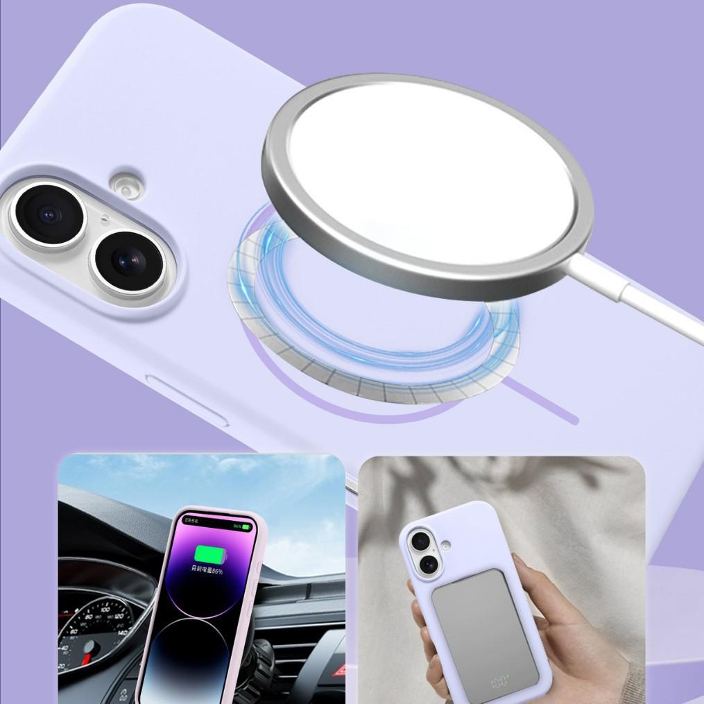 Applicable To IPhone17proMax Liquid Silicone Magnetic Suction Phone Case Apple 16 Advanced Sense Anti Fall 15 Protective Case