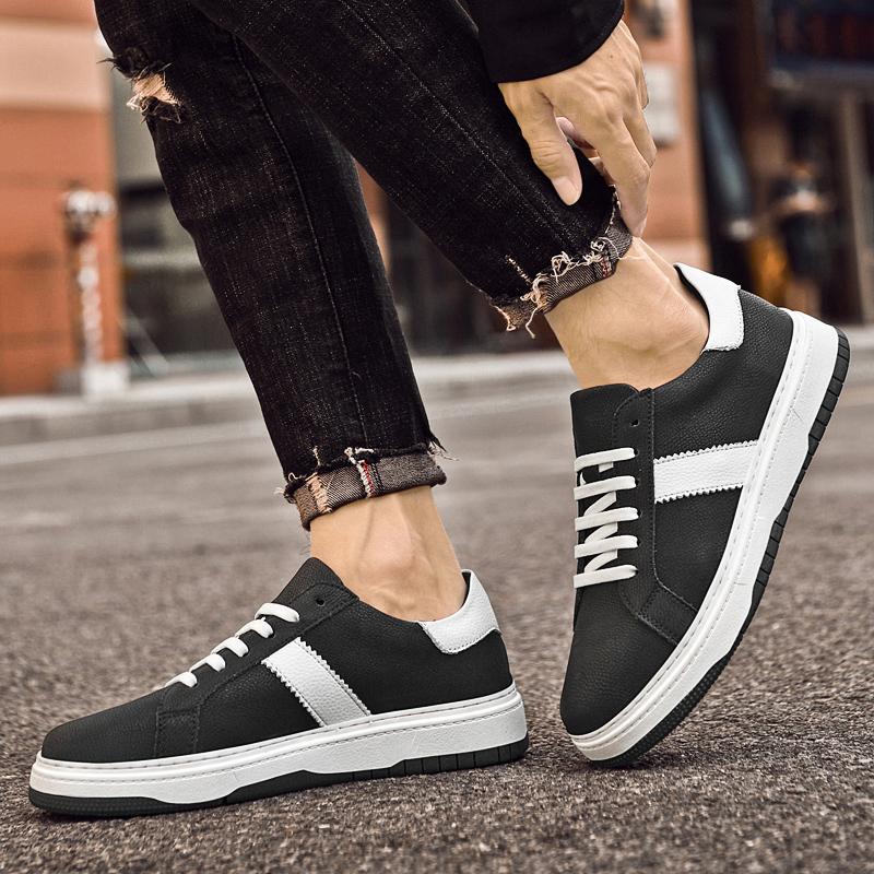 Fashion 2024 New Arrival Men Shoe Breathable Men Skate Shoes Genuine Leather Men's Flats Breathable Outdoor Sneakers Men Casual Footwear