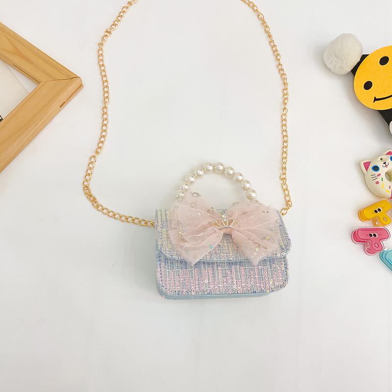 Adorable Mini Canvas Children's Crossbody Bag With Cute Bow And Chic Design